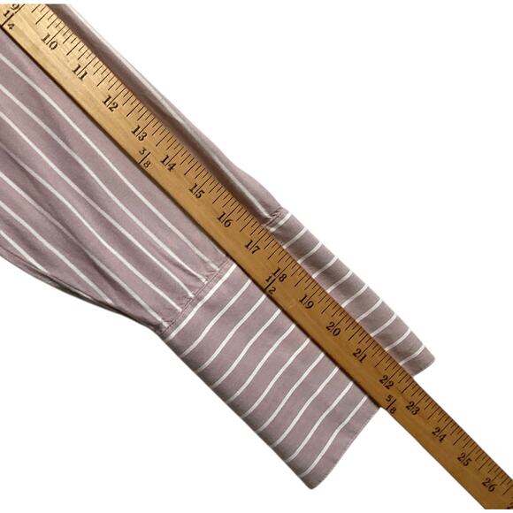 Madewell Embroidered Bristol Button-Down Shirt pink pinstripe pattern size M - Picture 5 of 9